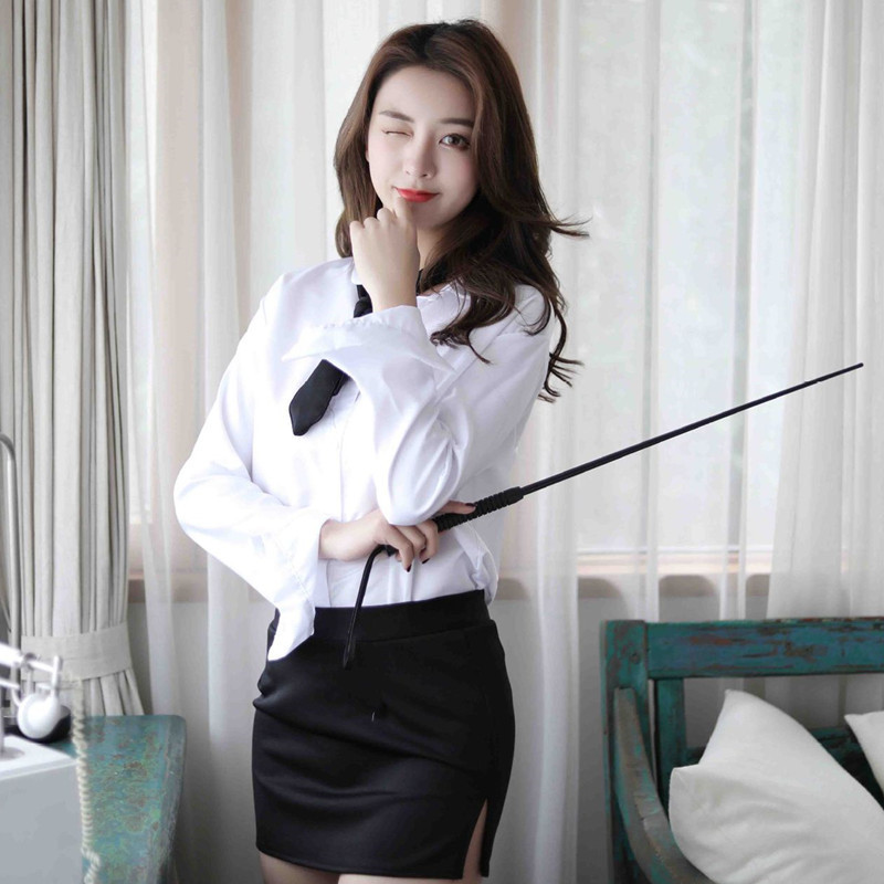 性感女教师衬衫短裙领带情趣内衣夜店制服诱惑丝袜挑逗激情套装ol