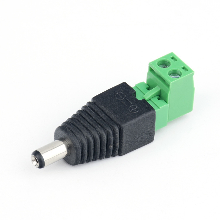 5*2.1mm公头/监控12v电源接头 免焊电源公头