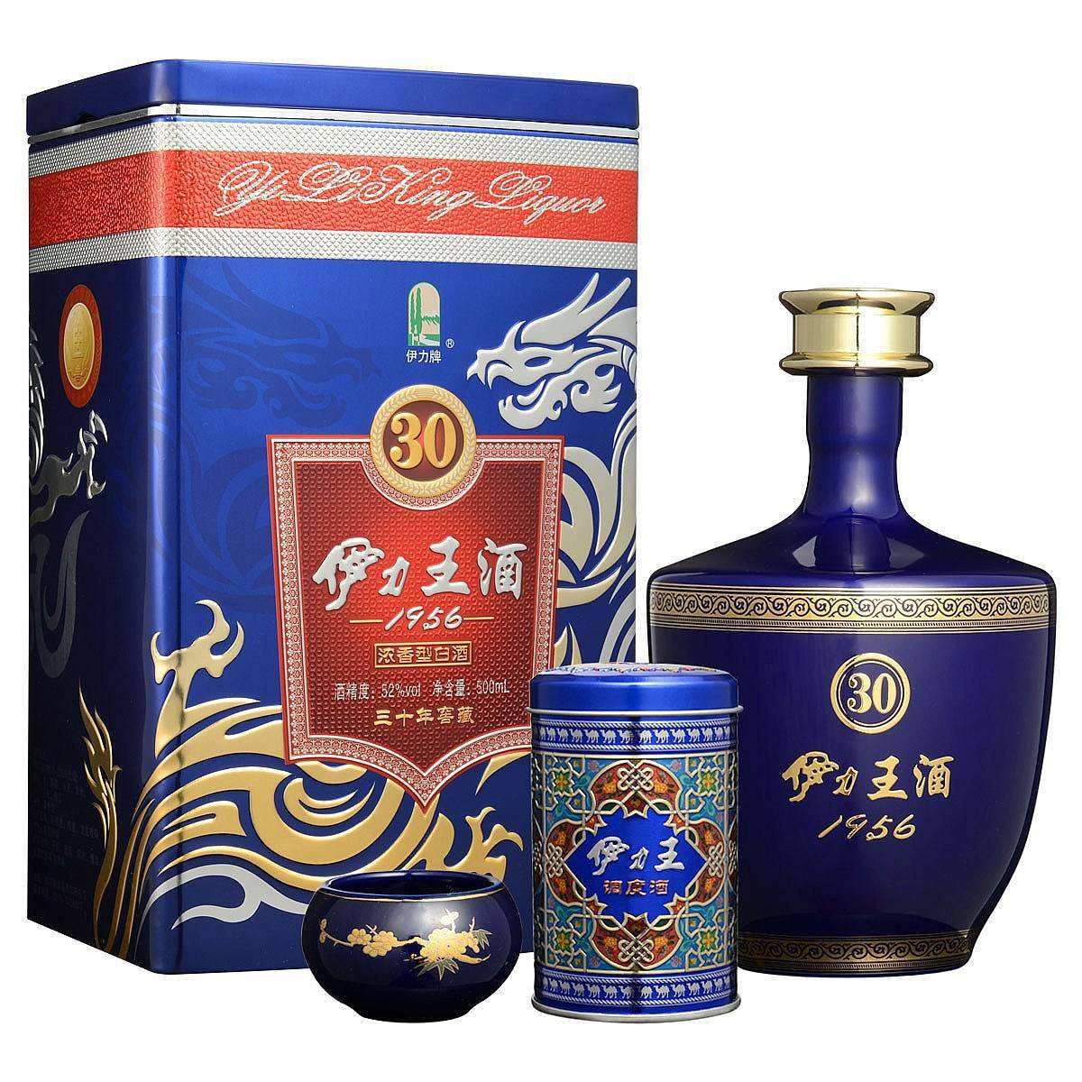 新疆伊力特伊犁伊力王(蓝王)1956 30年窖藏 500ml 浓香型白酒