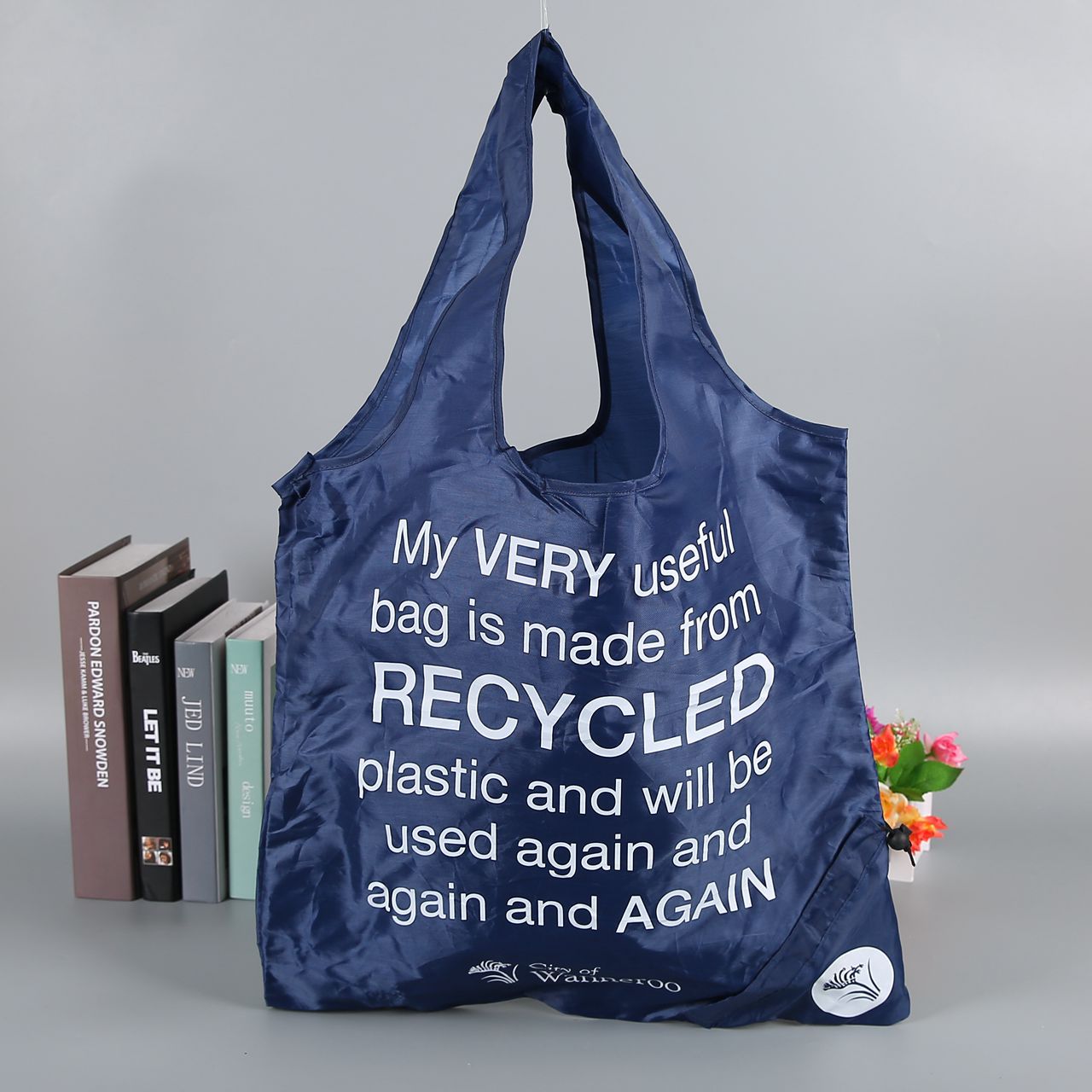 定做牛津布购物袋可折叠超市环保尼龙背心袋涤纶袋便携手机购物袋