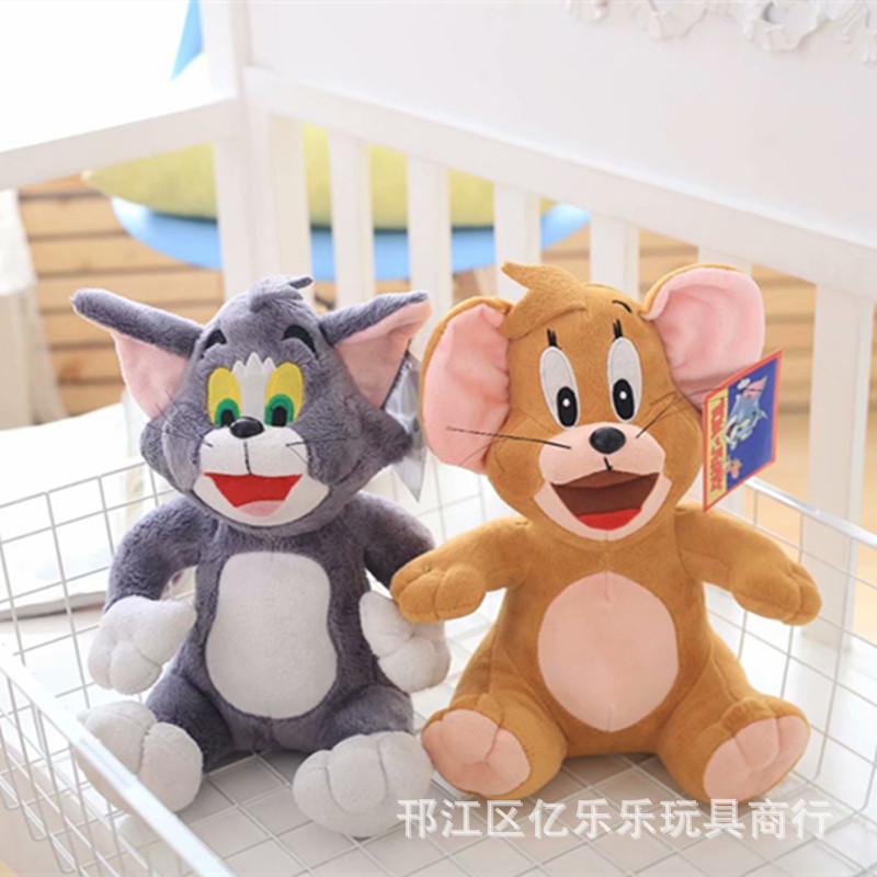卡通毛绒玩具汤姆猫杰瑞鼠公仔猫和老鼠玩偶鼠年吉祥物厂家批发