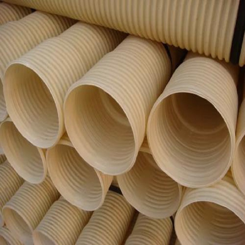 杭州波达管业 pvc-u双壁波纹管 pvc打孔白色塑料排水排污波纹管