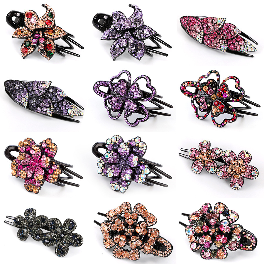 时尚夹子妈妈发夹韩国优雅大气发饰女成人简约百搭精致鸭嘴夹批发