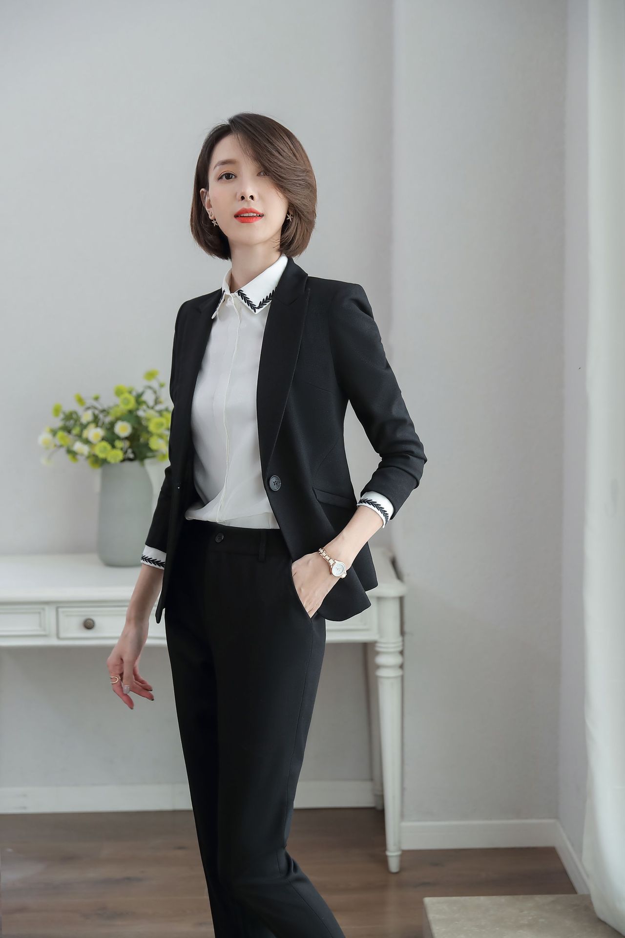 职业装女秋季裙套装高档酒店销售经理白领女式商务西装订制工作服