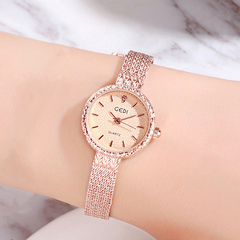 歌迪gedi森系复古合金表带女表炫彩多色手腕表文艺学院风时尚跨境