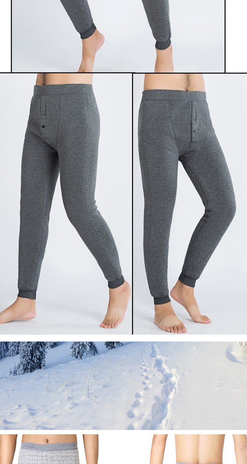 老北京男士保暖裤加厚加绒裤秋裤加肥加大码纯棉裤男冬季毛裤打底