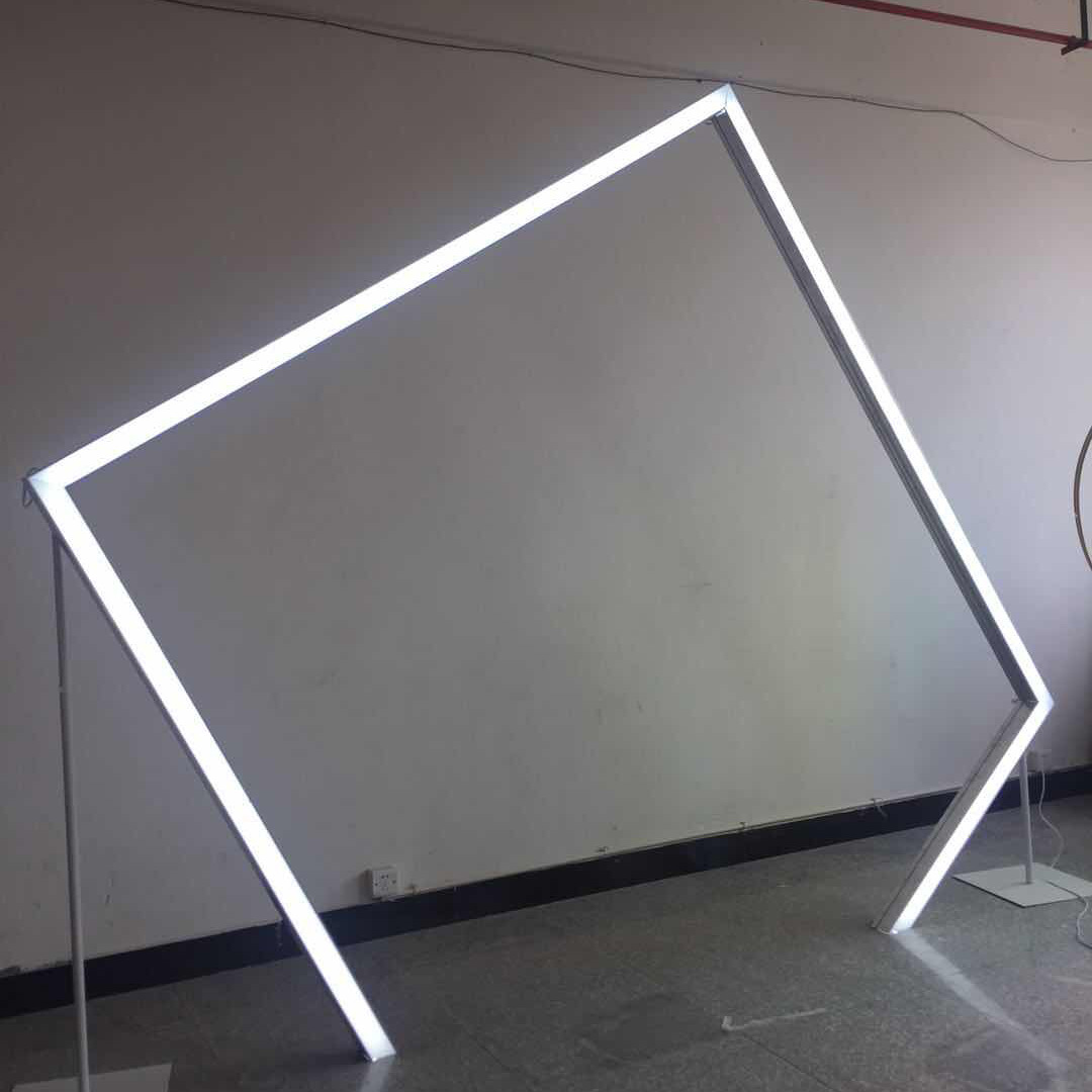 新led时光隧道发光拱门单面铝合金灯带婚庆道具几何背景装饰路引