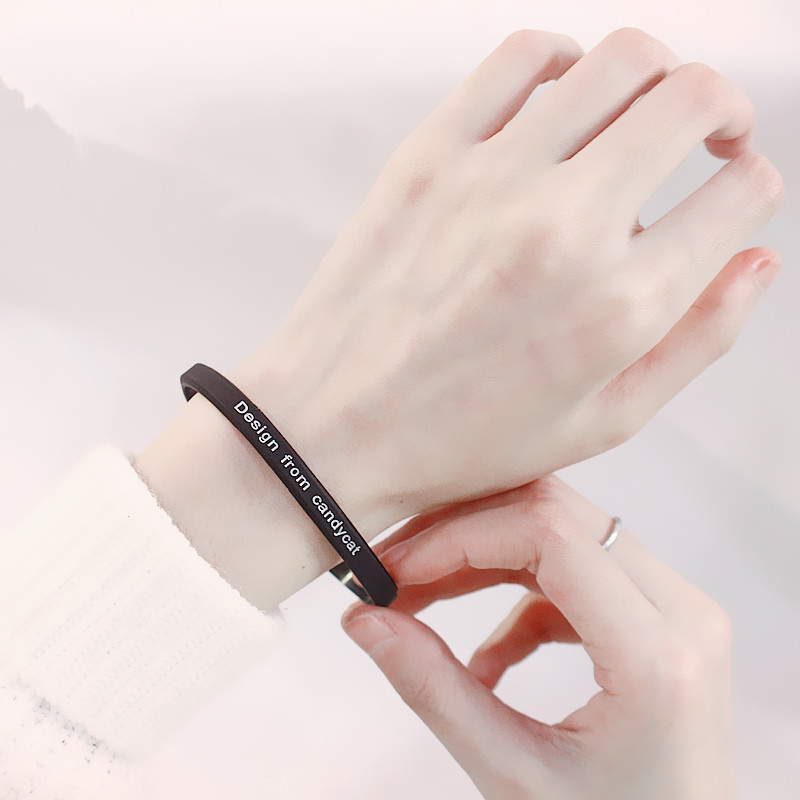 ee原创candycat运动手环情侣男女学生明星同款个性励志硅胶腕带