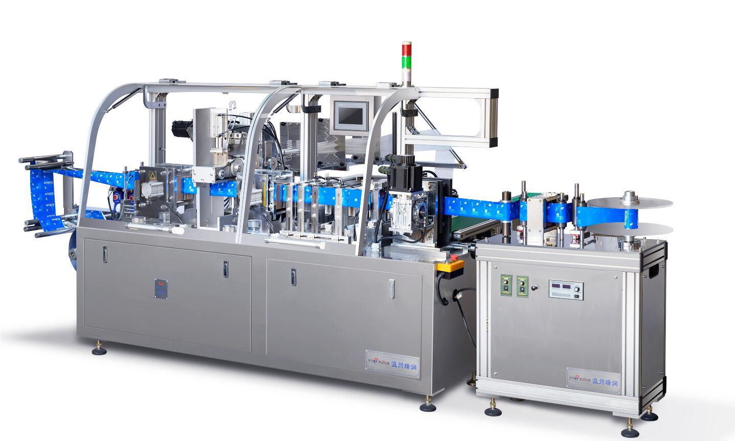 圆角四边封湿巾包装机