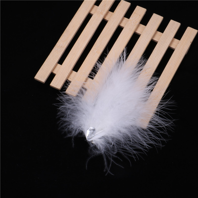 厂家批发网红羽毛发夹头饰白色羽毛发饰超仙婚纱拍照个人写真发夹