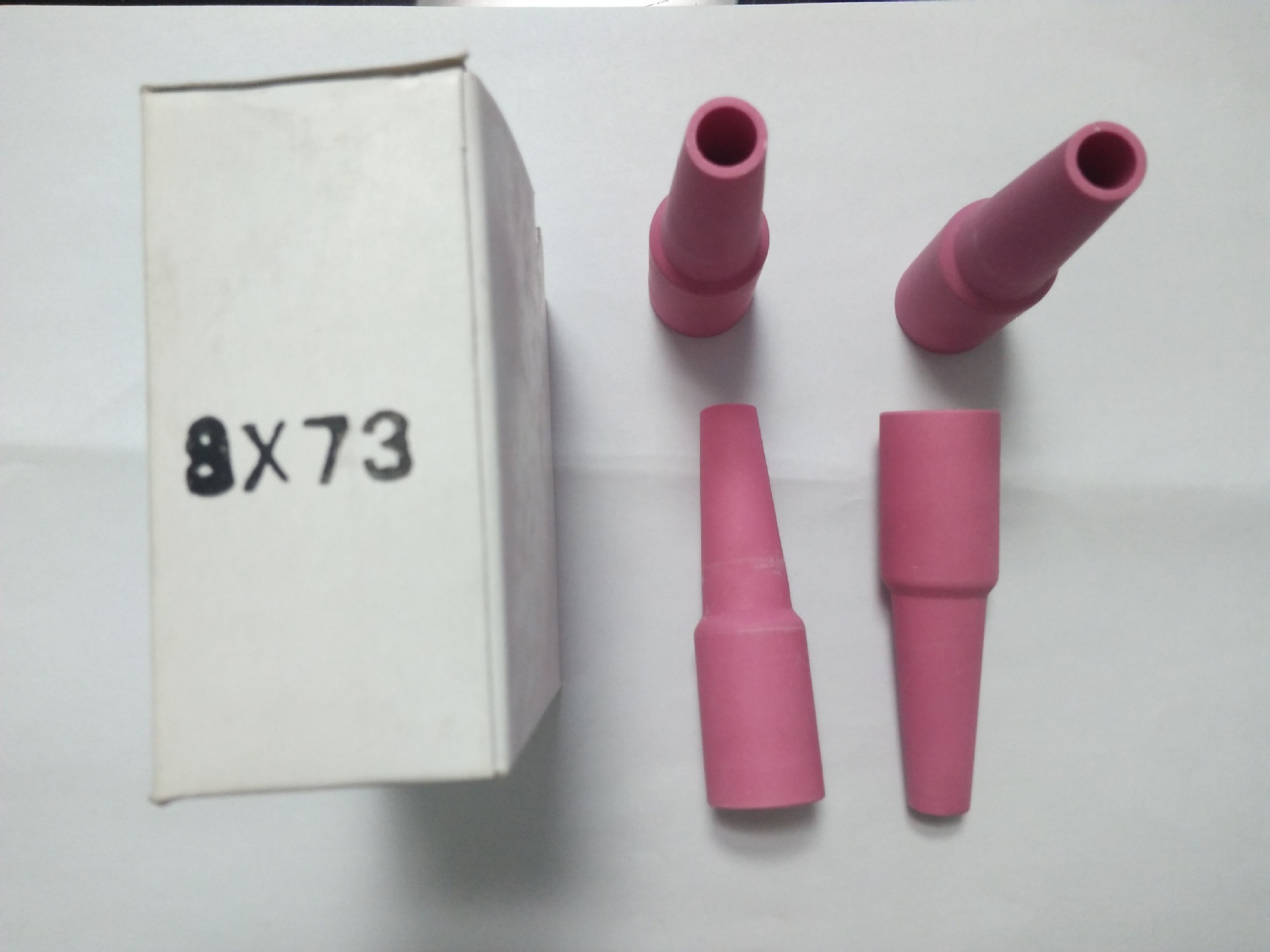 氩弧焊枪配件qq85-150a瓷嘴8x73带网导流体瓷咀qq150焊枪焊咀瓷嘴