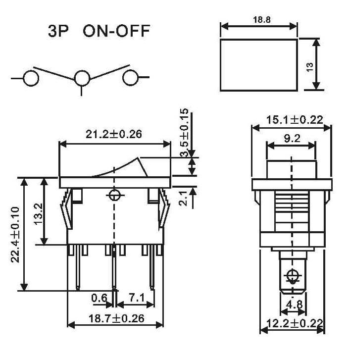 rs kcd  电路类型 两档/三档/复位/带灯/防水 电流电压 3a 6a 10a 12a