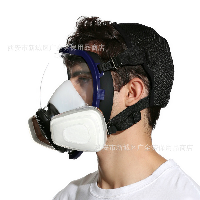 8100球形防毒面具 硅胶全面罩口罩 喷漆化工打农药消防防毒全面具