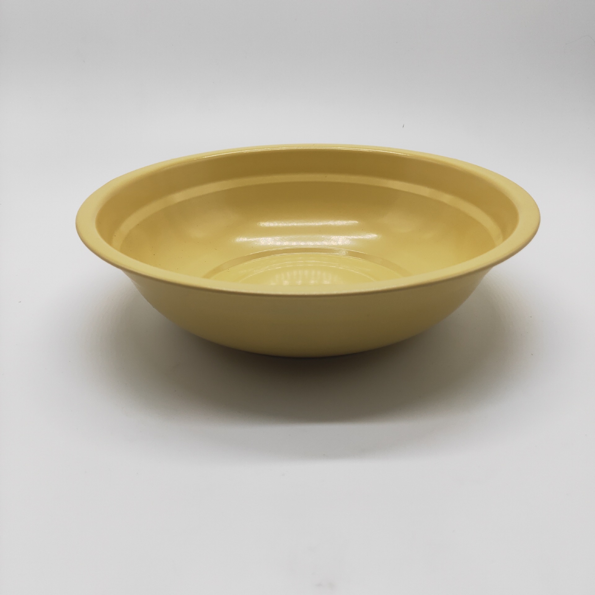 供应2元店26公分卷边汤盆搪瓷黄瓷盆汤碗面盆菜盆会销赠品批发