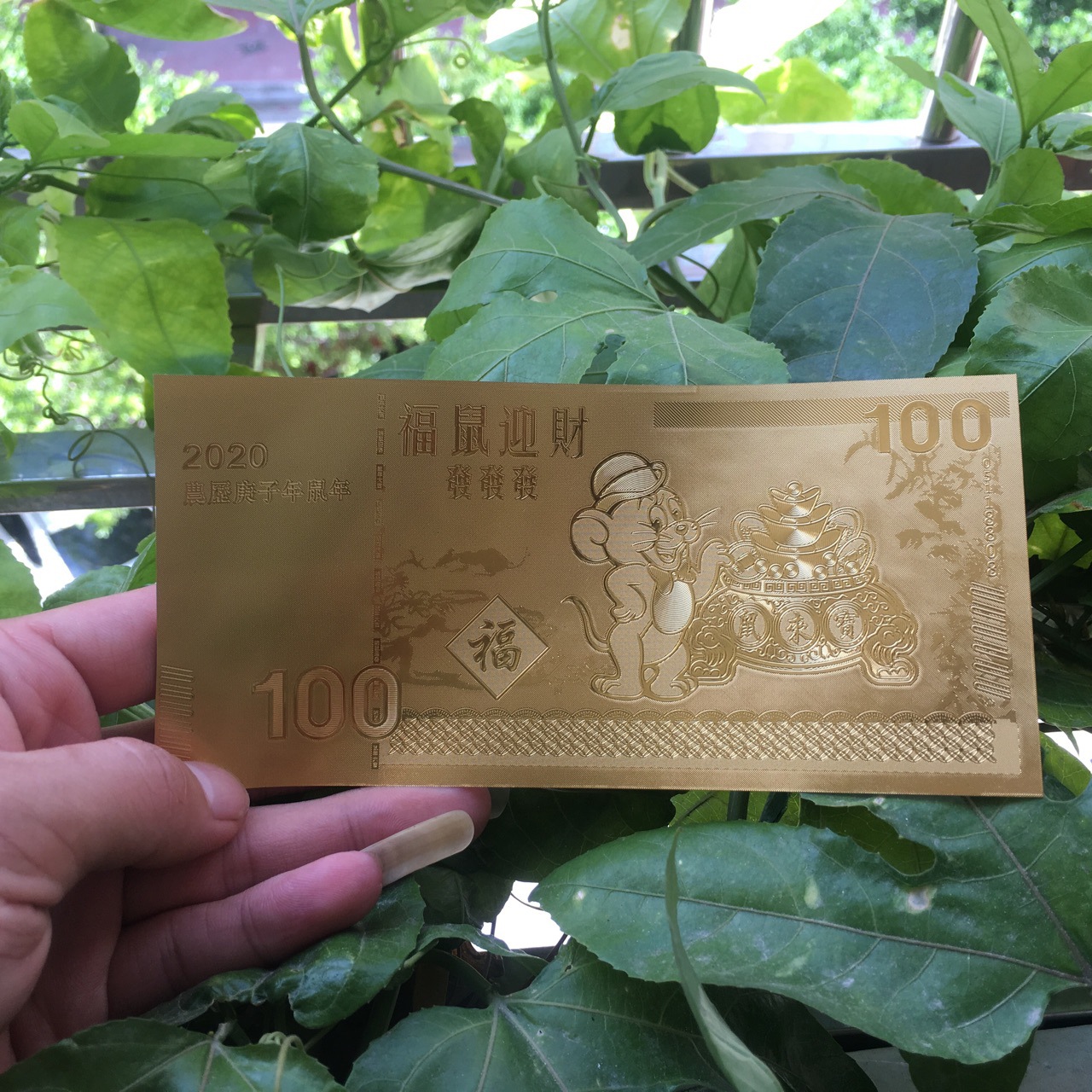 会销礼品_2020鼠年金箔纪念钞福鼠财金钞金箔钞商务