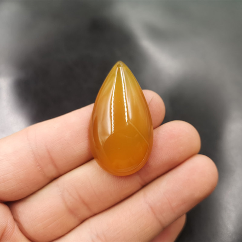 老玉匠 黄玛瑙水滴吊坠 黄玉髓吊坠 挂件