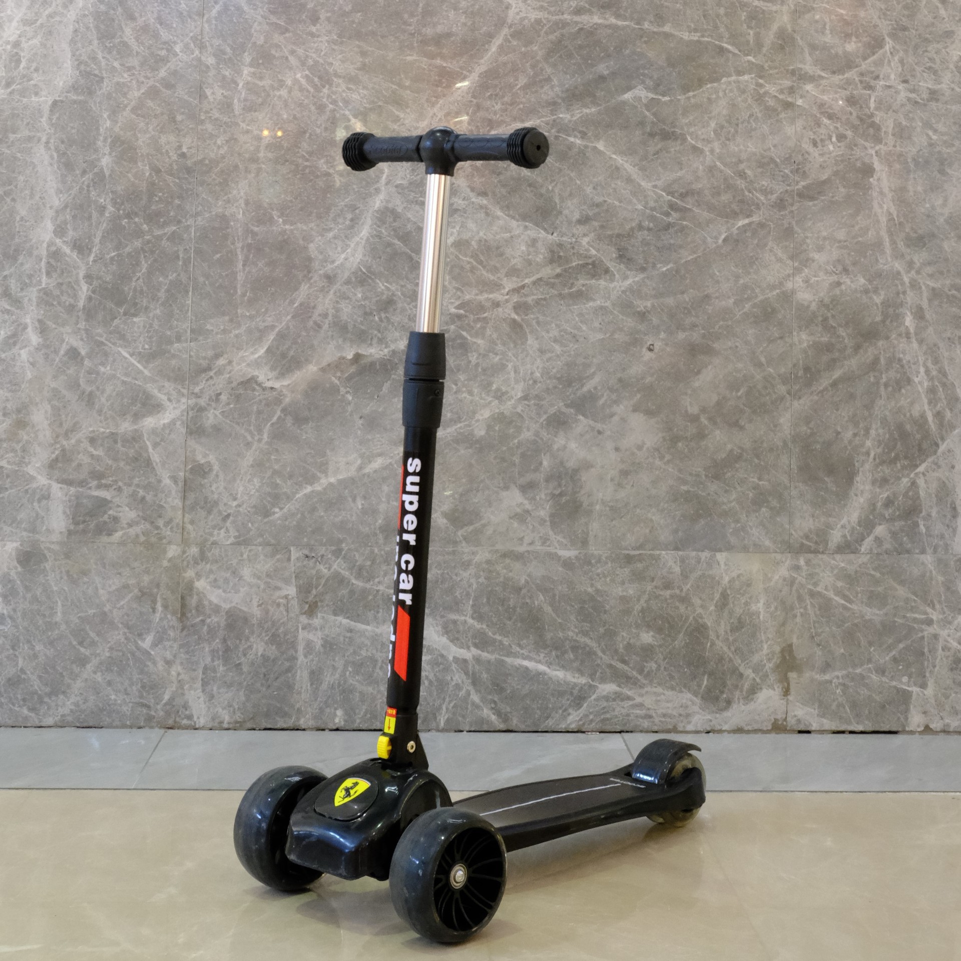 折叠减震音乐灯光儿童滑板车宽轮单脚滑滑车男女宝溜溜车闪光轮