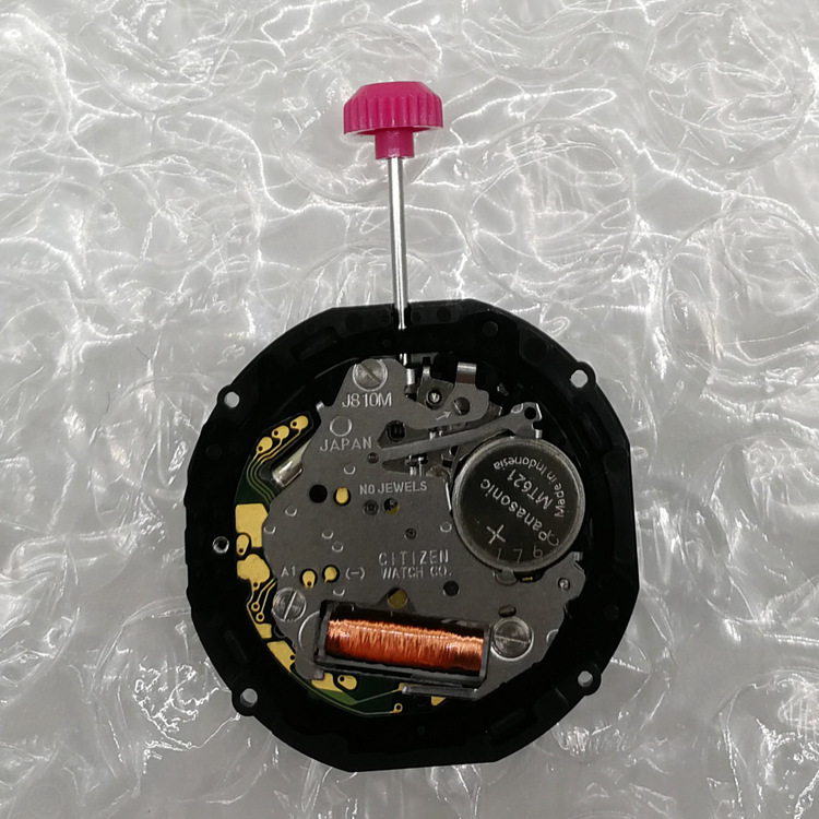全新原装日本j810m光动能机芯三点位单日历太阳能表心 手表配件