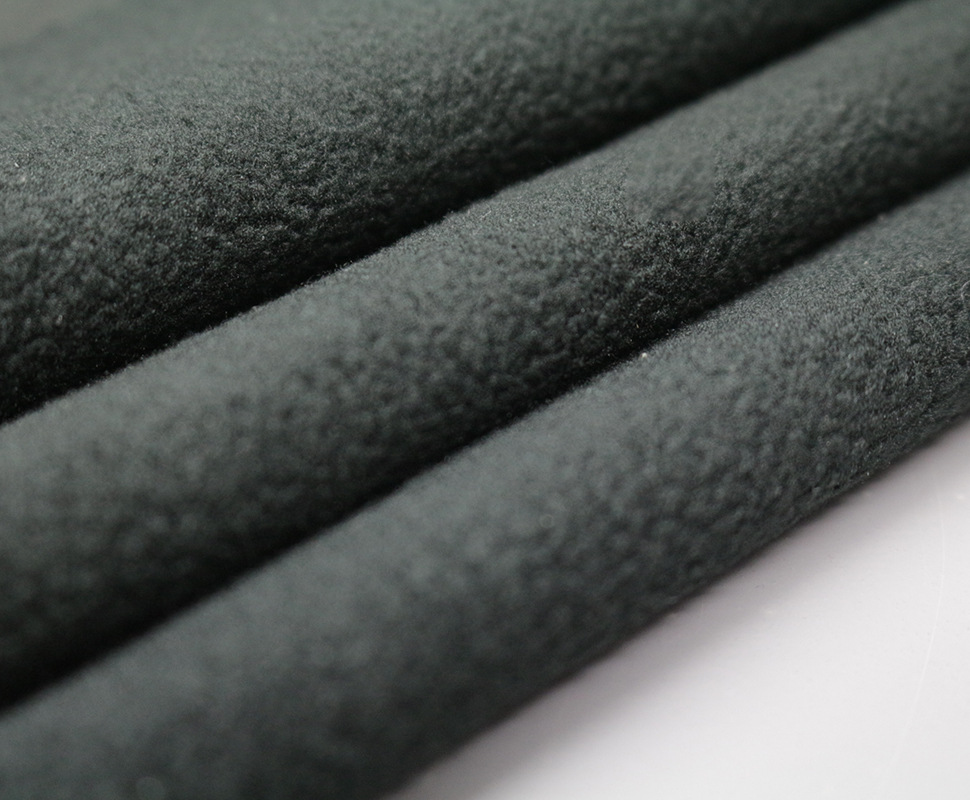 100d四面弹复合摇粒绒 软壳冲锋衣防水面料秋冬保暖防寒加厚布料