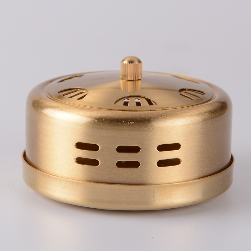 纯铜艾灸盒随身灸全铜艾灸盒无烟艾条纯铜欧脉艾灸盒全纯铜不锈钢