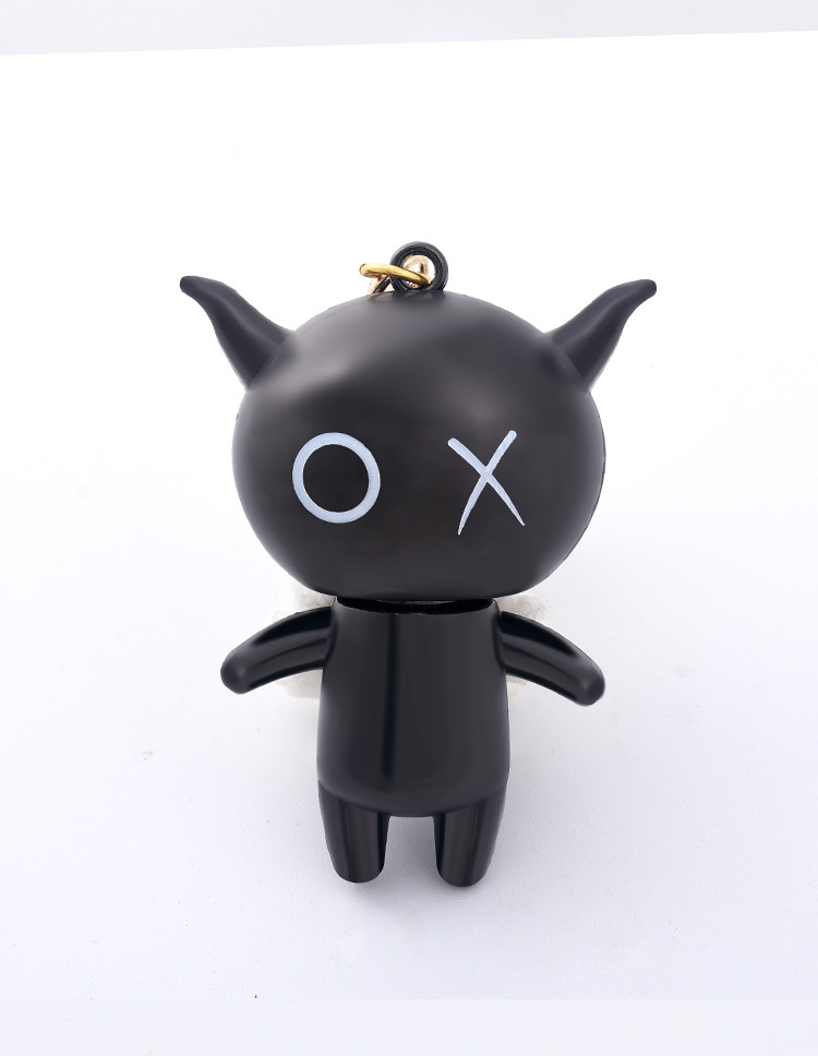 创意汽车钥匙扣挂件金属黑仔安逗锁匙扣钥匙链圈包包背包挂饰礼物