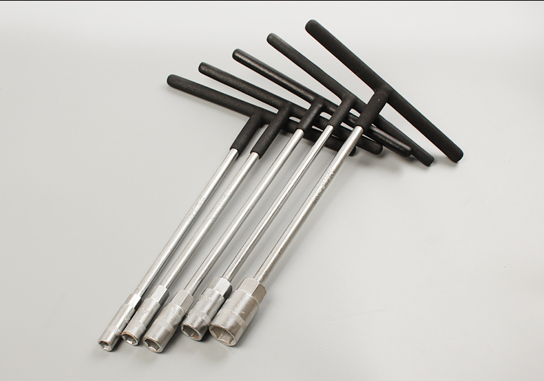 赛科t型外六角套筒扳手t字丁字加长型手用套筒摩托车维修汽修工具