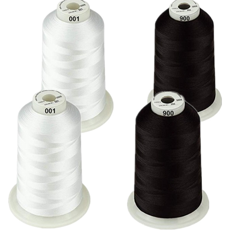 Embroidery Thread Polyester Crystal String Cotton Sewing Thread on Cone Size 5000