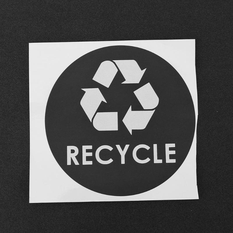 4483recycle标志车贴垃圾桶可回收标志汽车贴纸 防水外贸车贴