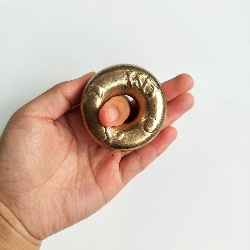 虎撑医铃纯铜串铃药师铃民间乡医郎中用药铃虎叉把玩收藏手摇铃铜