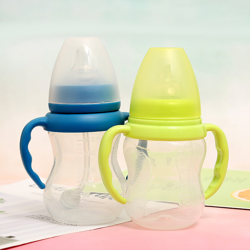 Cross-Border Wholesale New Material Pp Transparent Baby Bottle Drinking Water Anti-Flatulence Drop-Resistant Baby Silicone Nipple Bottle
