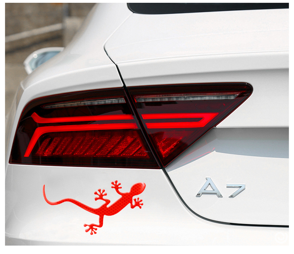 反光壁虎车贴3d立体贴创意小汽车尾标装饰用品车身划痕遮挡贴纸