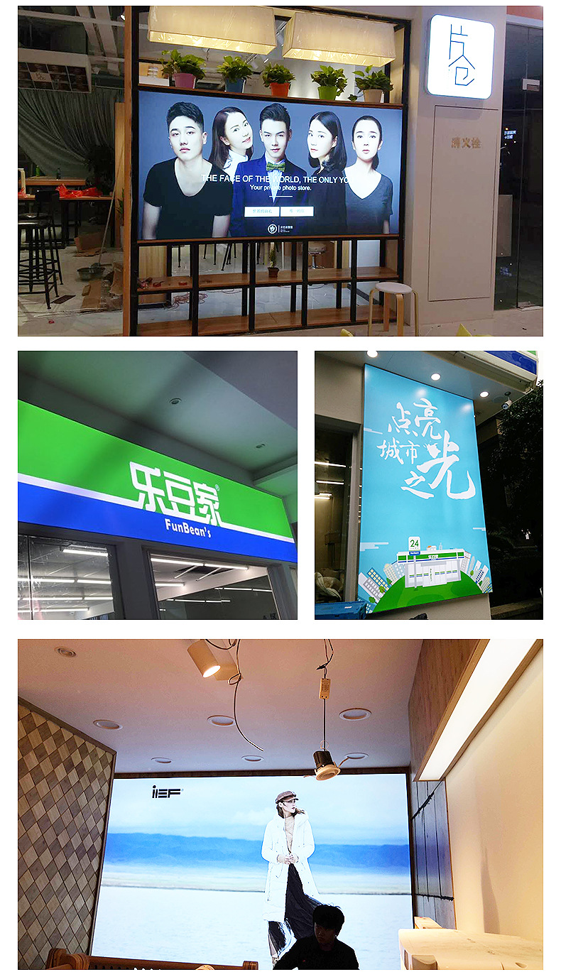 无边框卡布灯箱 uv软膜led灯箱 发光广告牌户外广告标识灯箱定制-阿里