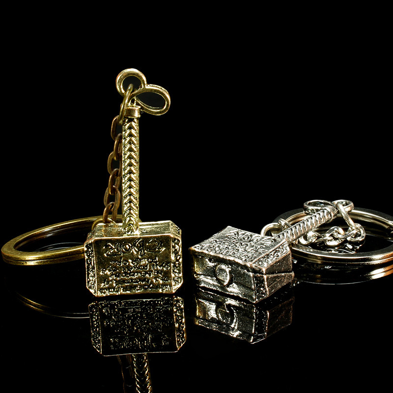 金属创意锤子迷你汽车手机包包挂件钥匙扣生日礼物金锤救生锤