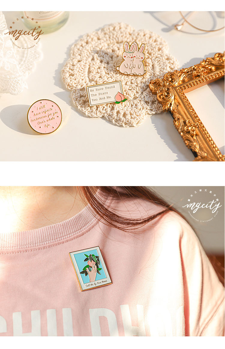 暮光之城金属徽章 温柔的心系列清新可爱日系衣物装饰领针胸针8款