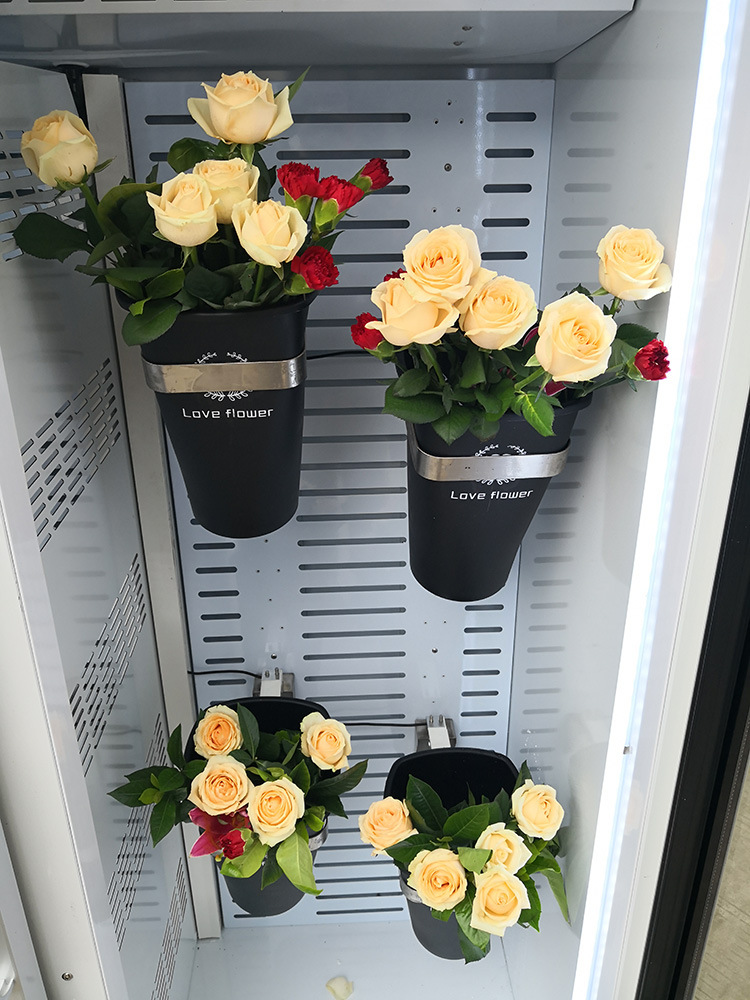 鲜花无人售货柜鲜花自动贩卖机开门自动取花柜自助花店鲜花保鲜柜