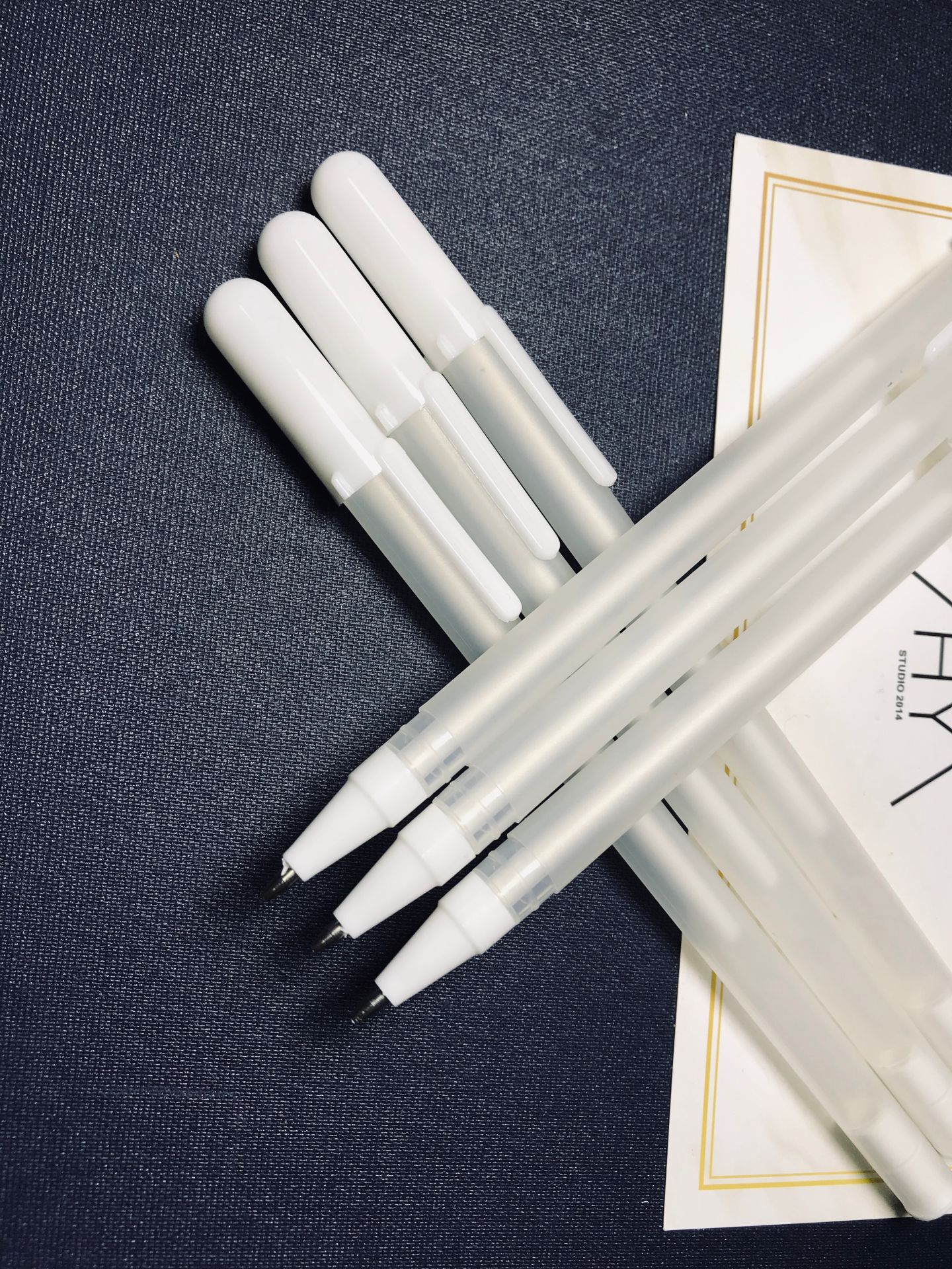 黑卡手绘高光笔白色马克笔白色记号笔签标笔美术绘画笔细头跨境