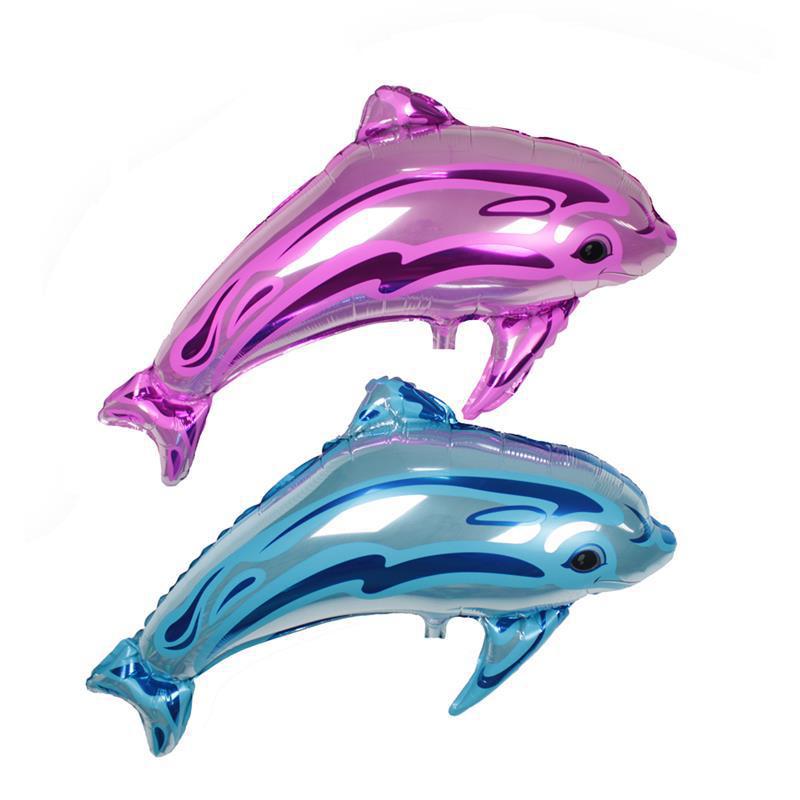 海豚铝膜气球组合装饰海洋主题生日趴儿童乐园气氛布置铝膜气球