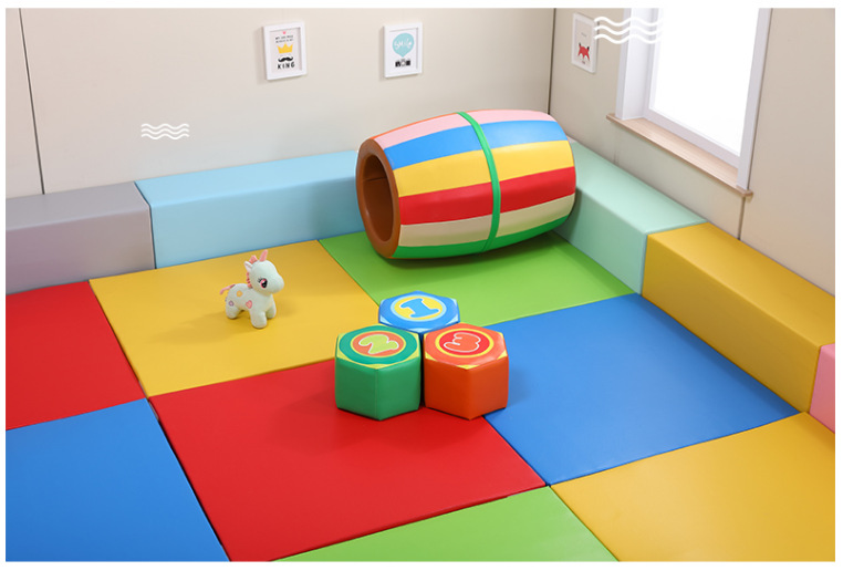 金宝贝幼儿园早教亲子pu亚光儿童软体地垫宝宝爬行垫体操墙壁软包