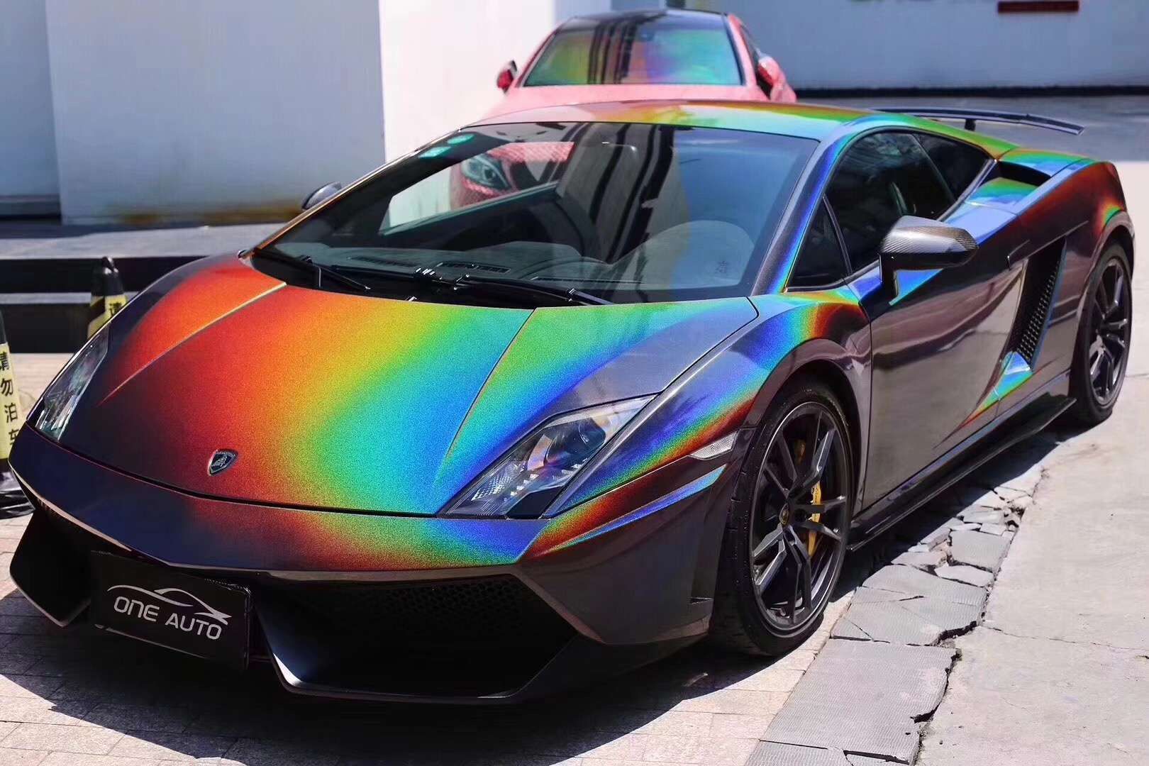 新款 变色龙七彩镭射白灰黑银亮面珍珠金属车色贴膜 珠光改色膜