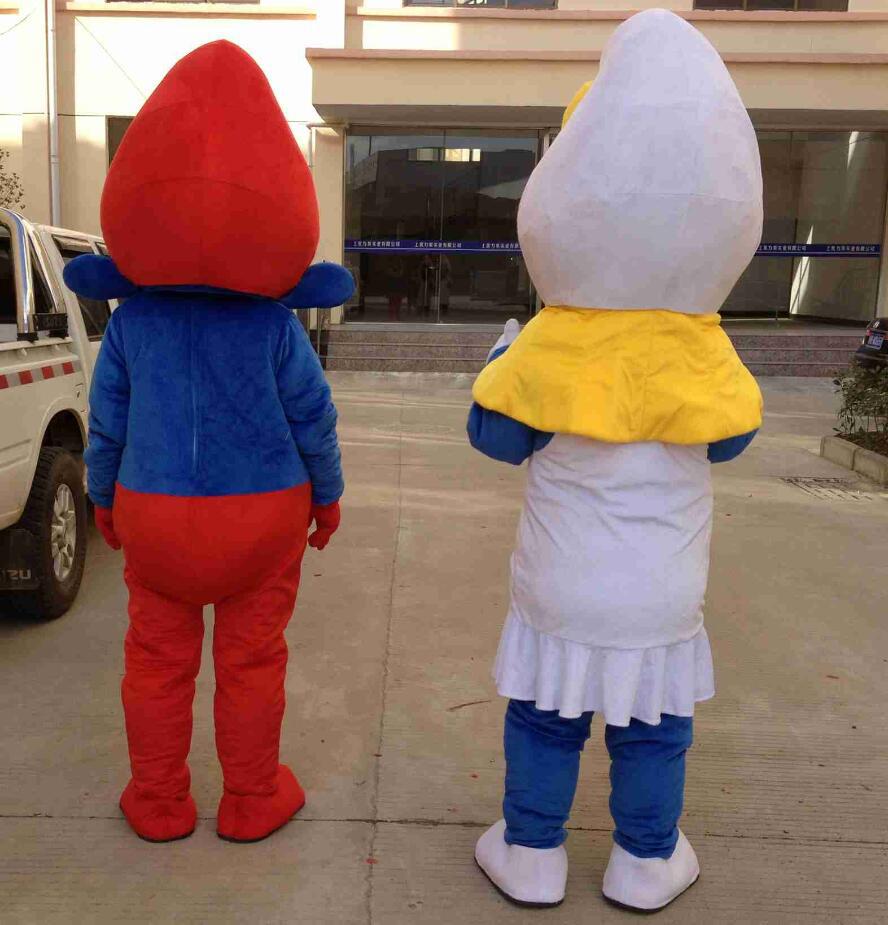 蓝精灵卡通人偶服装定制蓝精灵玩偶服套装成人行走道具服表演服