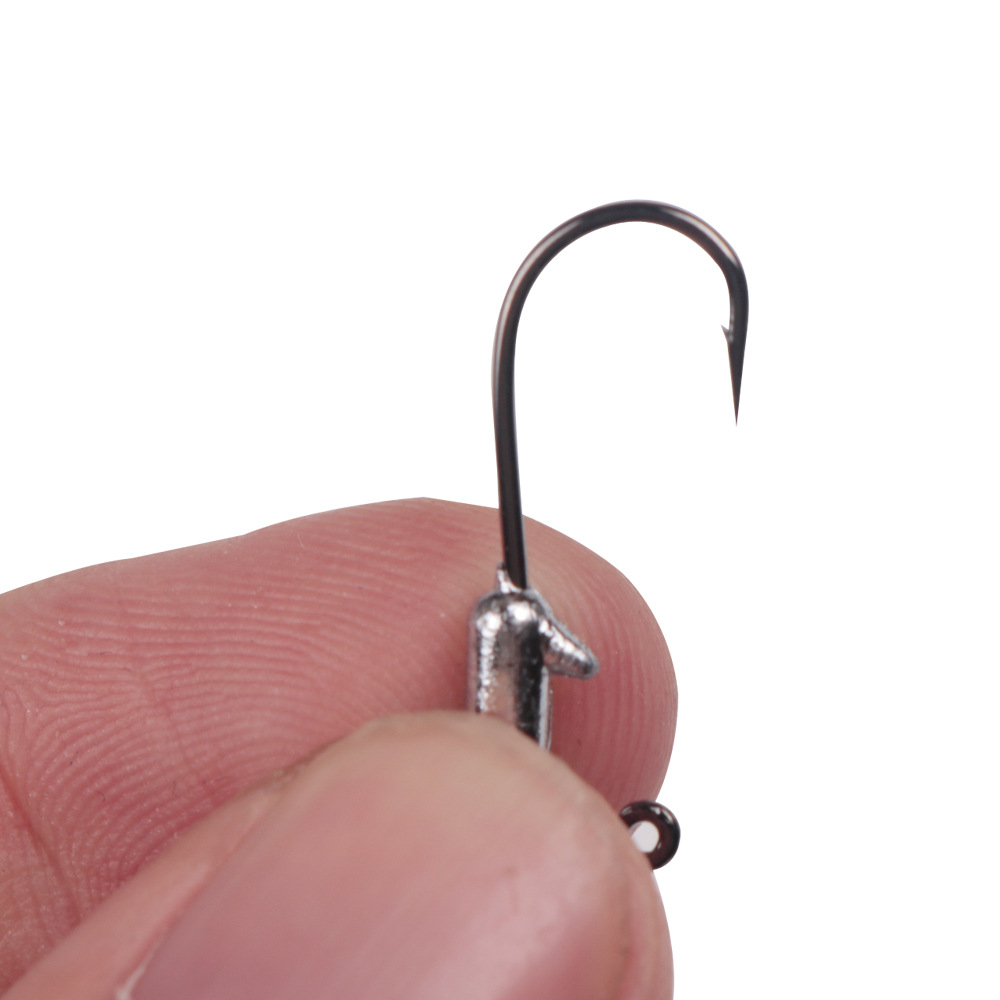 跨境电商 原色铅头钩 倒刺 路亚饵 硬饵鱼钩 1.75g/1g本色锋利