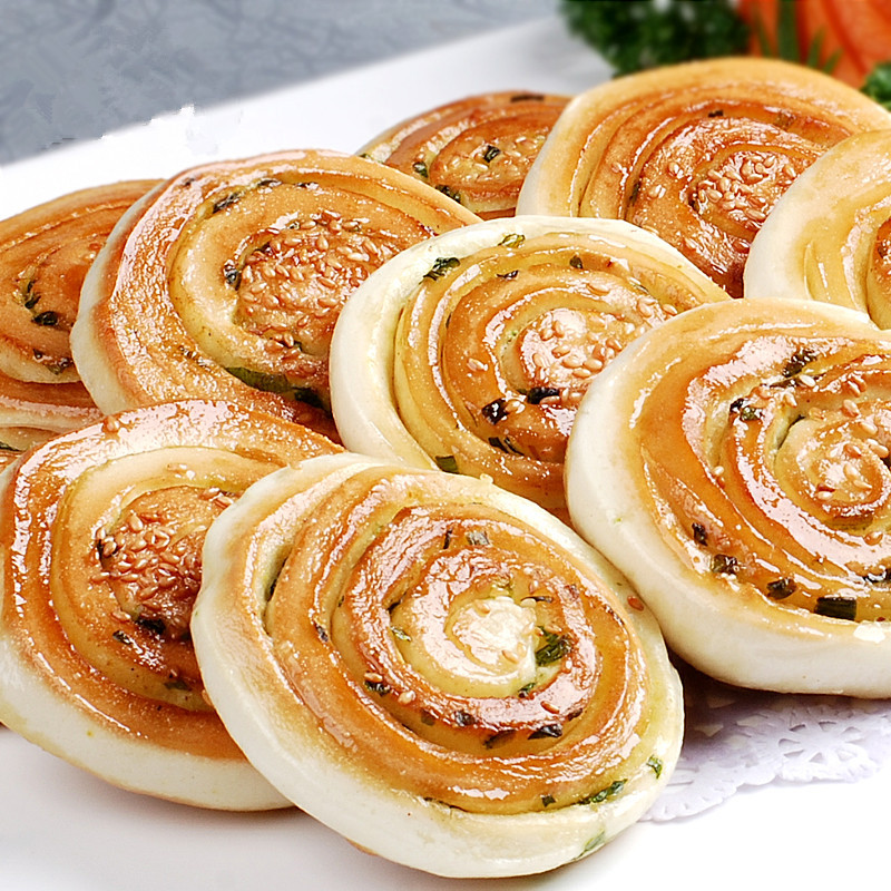 祥口福葱油饼12个香煎油炸葱油饼点心面点速冻早餐半成品葱花煎饼