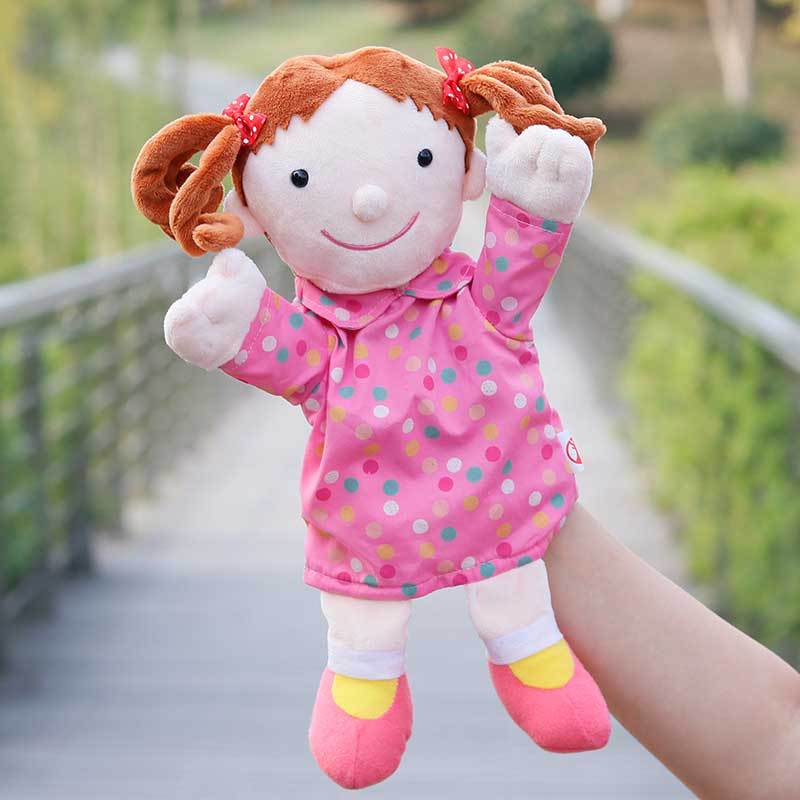 新款一家亲人物大号手偶玩具儿童讲故事早教安抚手套爷爷奶奶男孩