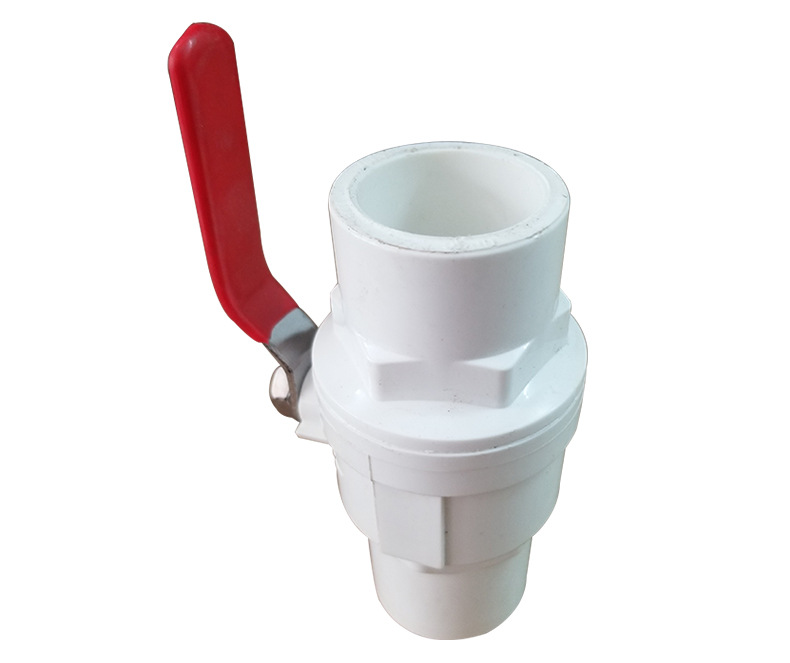 厂家现货耐腐蚀pvc钢柄球阀 胶粘固定球球阀水管配件给水pvc球阀