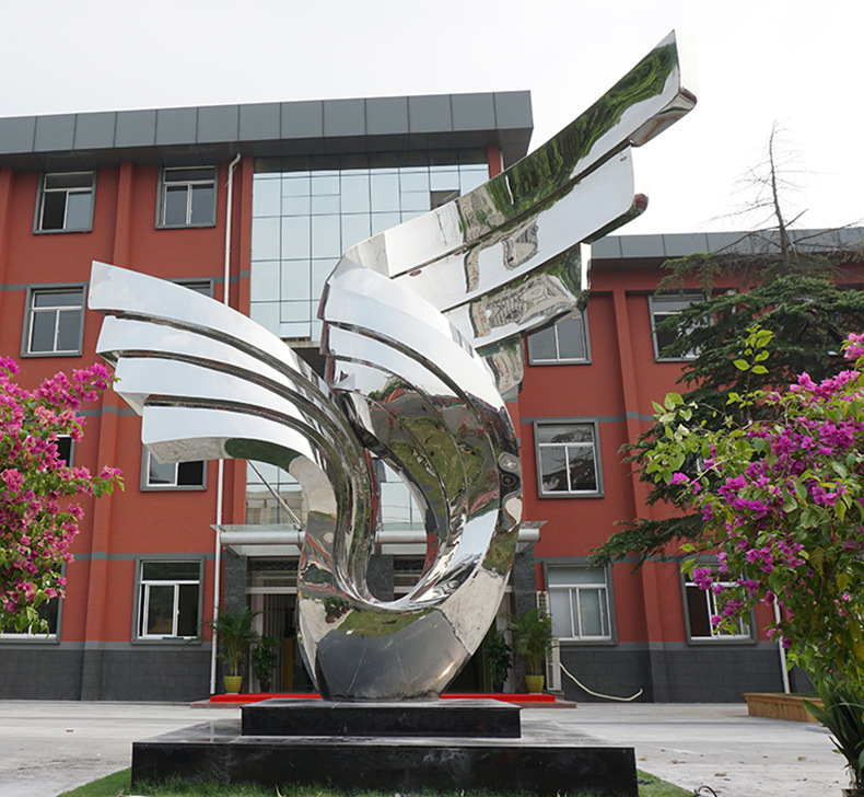 厂家直销 景观装饰不锈钢学校雕塑 抽象现代不锈钢校园雕塑 518