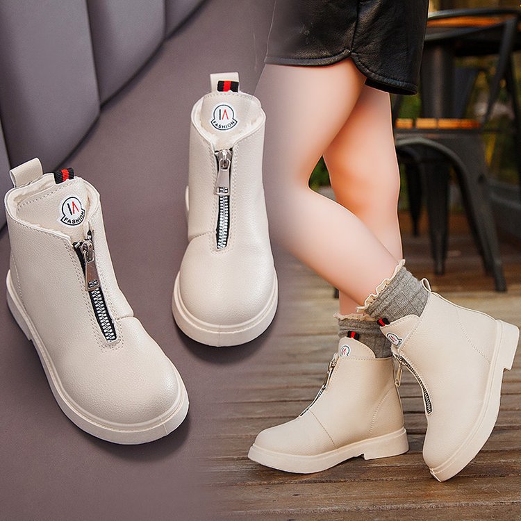 女童马丁靴2019春秋新款短靴子儿童鞋中大童英伦风短皮靴女