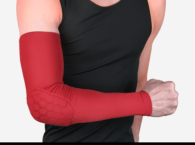 篮球护臂蜂窝防撞护手肘套户外网球羽毛球骑行跆拳道专业运动护具