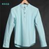 2019 Spring new pattern leisure time shirt Solid Linen Cotton Long sleeve Korean Edition fashion urban Stand collar men's wear 2019 Spring new pattern leisure time shirt Solid Linen Cotton Long sleeve Korean Edition fashion urban Stand collar men's wear