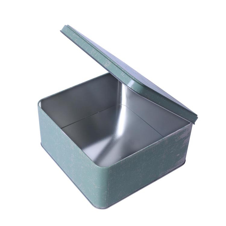 厂家定制正方形大铁盒 化妆品包装盒 铰链方罐 通用包装盒订做