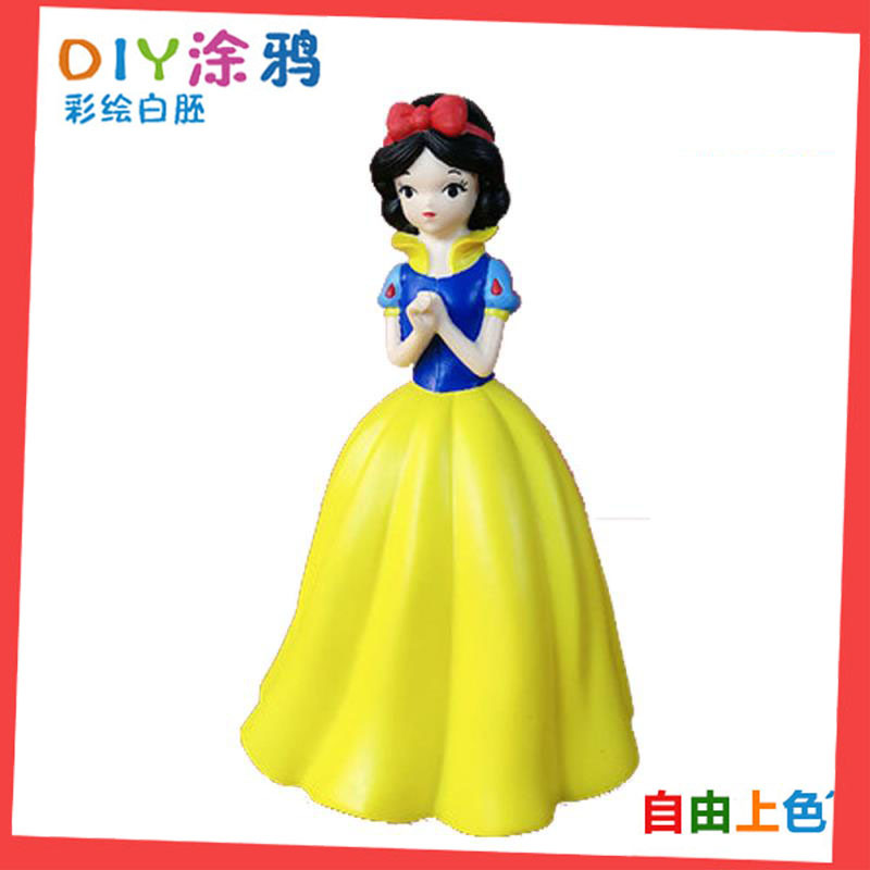 摔不坏石膏娃娃白胚儿童diy手工涂鸦玩具搪胶彩绘地摊存钱罐